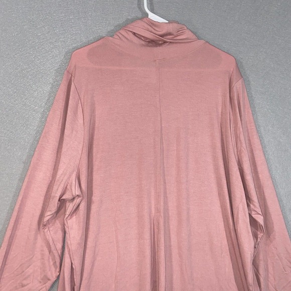 Catherines Tunic Womens 1X Pink Turtle Neck Solid Pullover Long Sleeve Casual - Picture 11 of 12